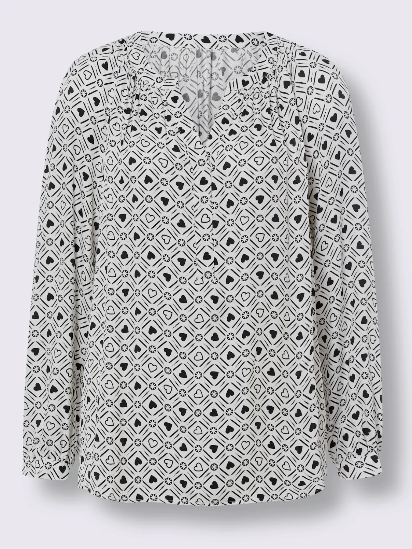Chemisier motif cœur tendance