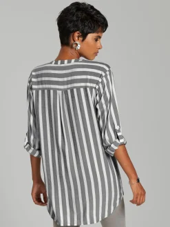 Chemisier rayé pure viscose