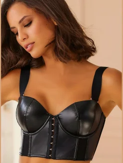 Corsage séduisant soutien-gorge long avec bretelles amovibles