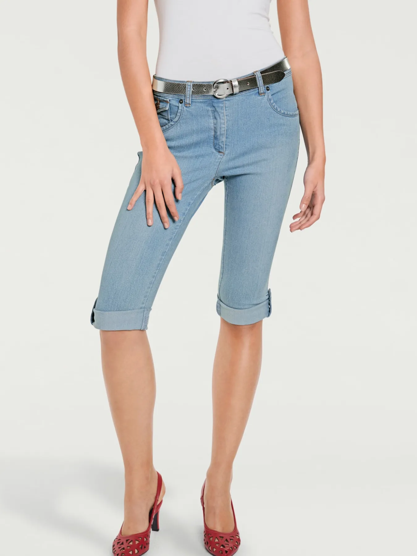 Corsaire en jean coupe skinny