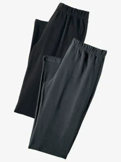 Corsaire lot de 2 pantalons basiques longueur 3/4