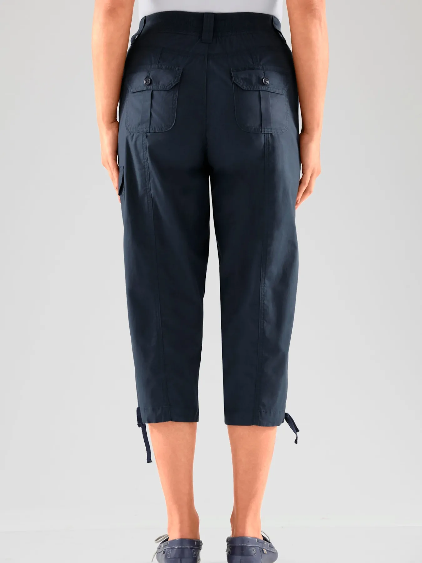 Corsaire sportif ceinture élastique cotelée