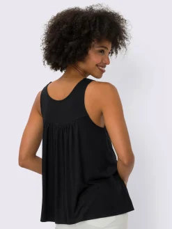 Débardeur dentelle crochetée à l'encolure ronde