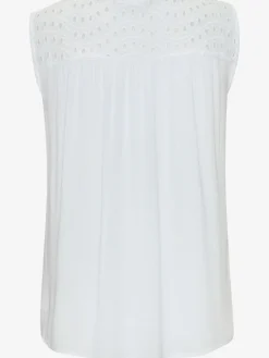 Débardeur dentelle et motif ajouré à l'encolure