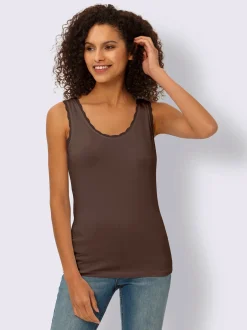 Débardeur détails en dentelle tendance