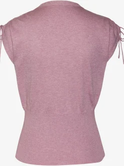 Débardeur en tricot encolure en v aspect superposé