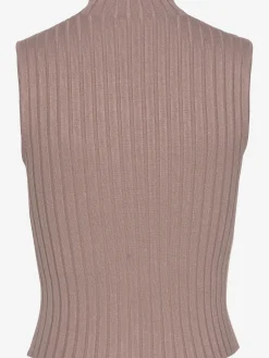 Débardeur en tricot encolure haute