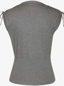 Débardeur en tricot encolure en v aspect superposé