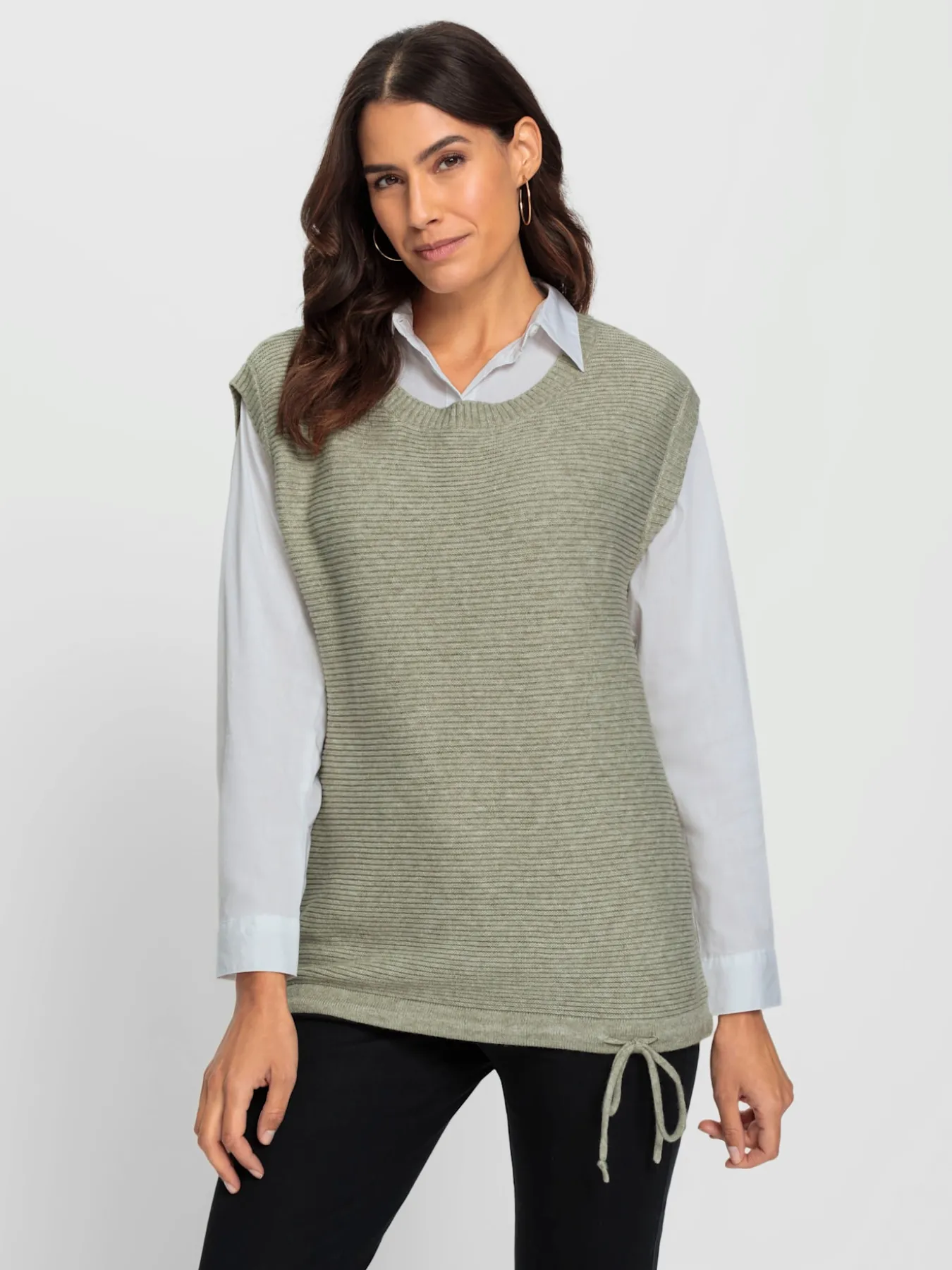 Débardeur en tricot fil chiné doux