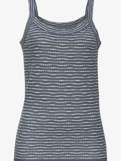 Débardeur en tricot rayures en fils teintés
