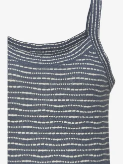 Débardeur en tricot rayures en fils teintés