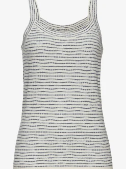 Débardeur en tricot rayures en fils teintés