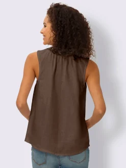 Débardeur encolure smockée