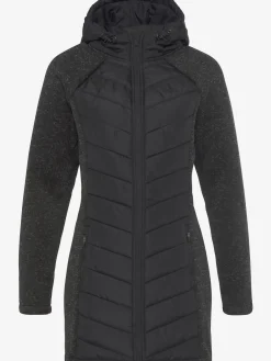 Doudoune manteau matelassé avec tricot polaire doux aux manches