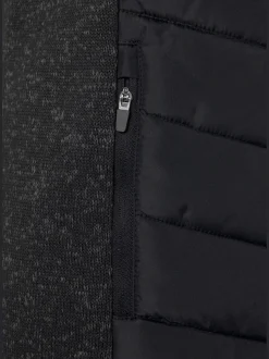 Doudoune manteau matelassé avec tricot polaire doux aux manches