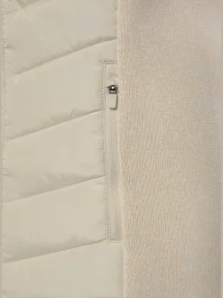 Doudoune manteau matelassé avec tricot polaire doux aux manches