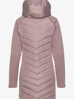Doudoune manteau matelassé avec tricot polaire doux aux manches