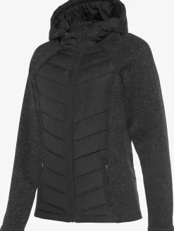 Doudoune veste matelassée en tricot polaire doux aux manches
