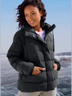 Doudoune veste matelassée doublée avec col réglable