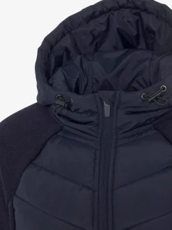 Doudoune veste matelassée en tricot polaire doux aux manches