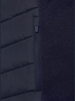 Doudoune veste matelassée en tricot polaire doux aux manches