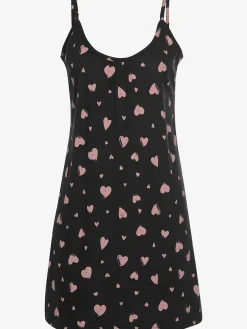 Déshabillé chemise de nuit avec imprimé cœur