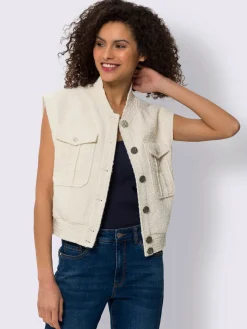 Gilet aspect bouclé élégant