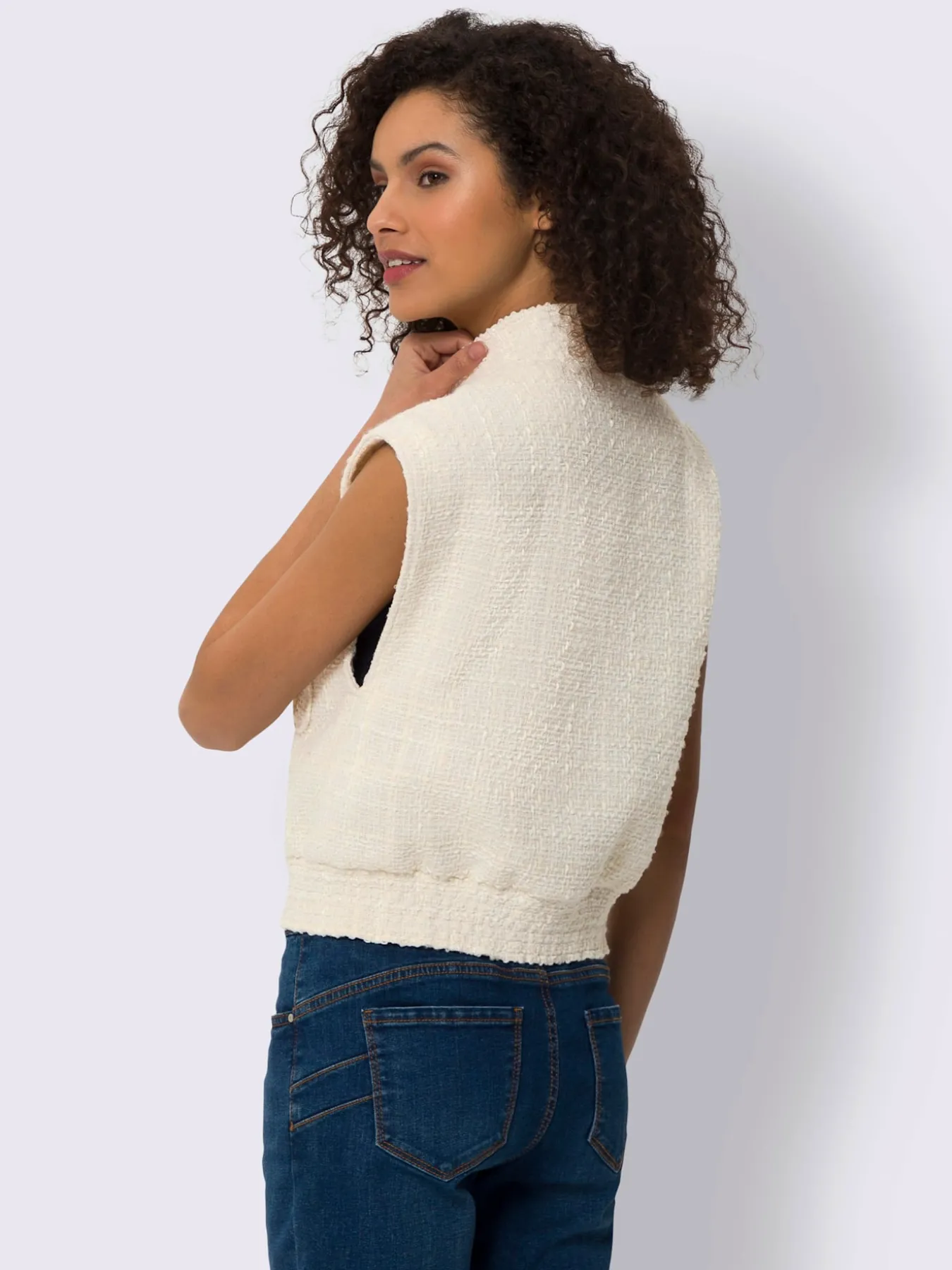 Gilet aspect bouclé élégant