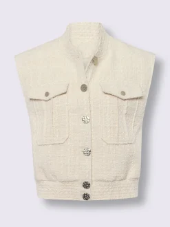 Gilet aspect bouclé élégant