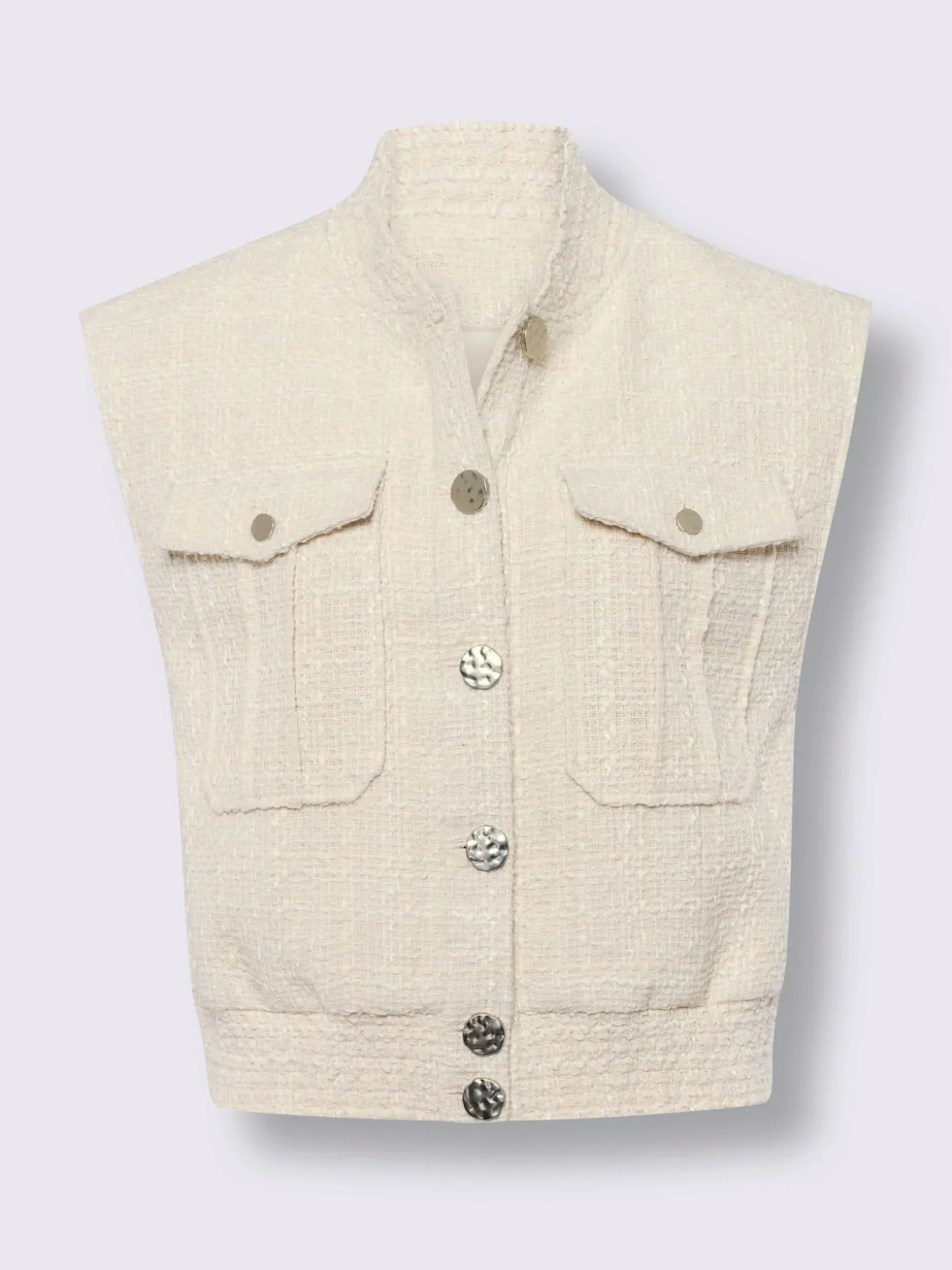 Gilet aspect bouclé élégant