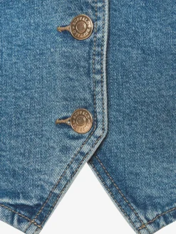 Gilet en jean encolure en v dégagée