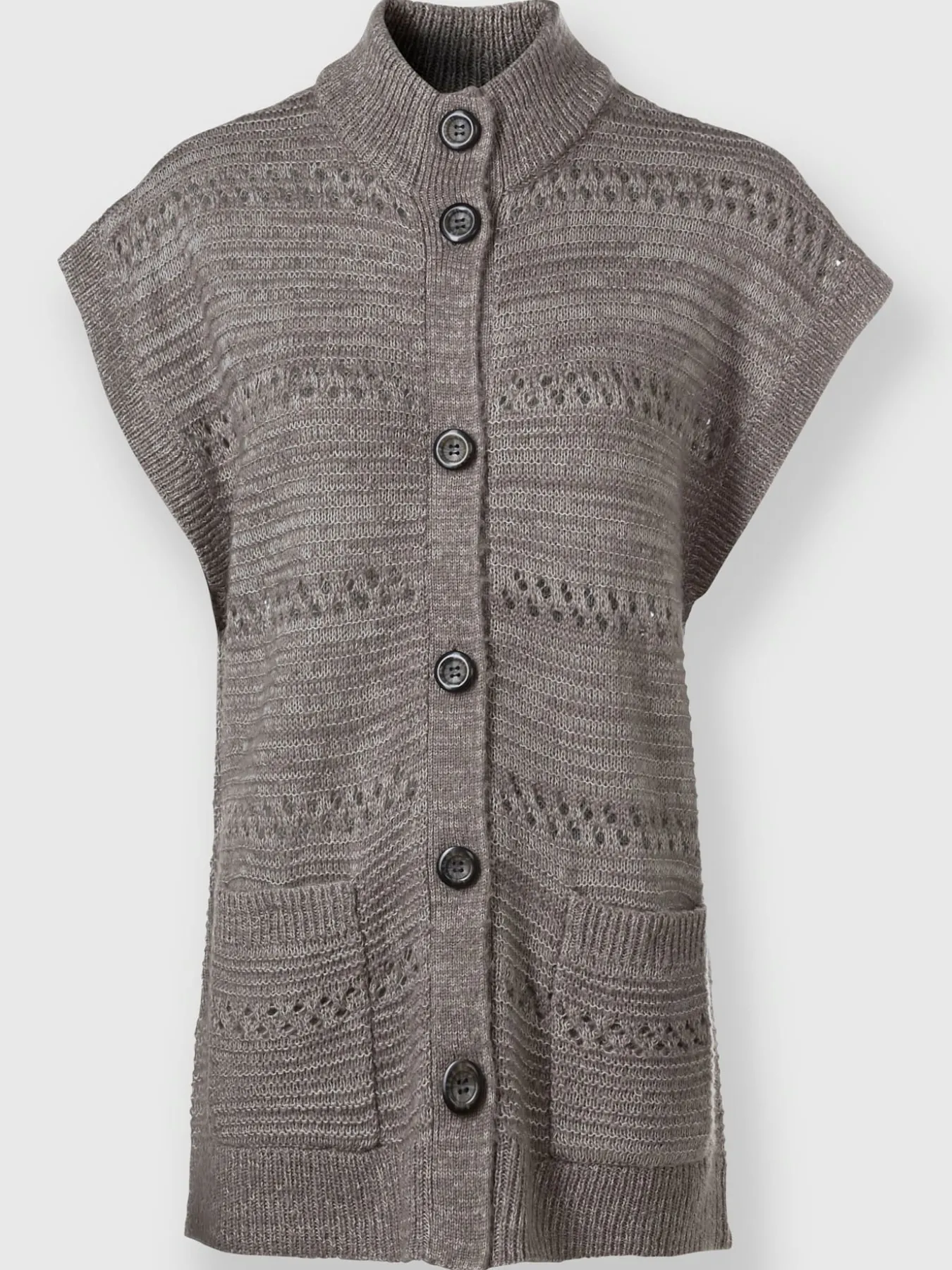 Gilet en tricot fil chiné doux