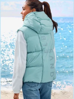 Gilet matelassé avec glissière latérale
