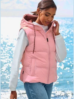 Gilet matelassé avec glissière latérale