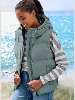Gilet matelassé avec glissière latérale