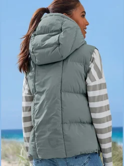 Gilet matelassé avec glissière latérale