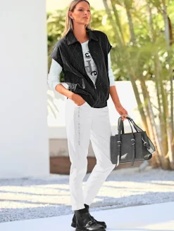 Gilet sweat motif losanges mode