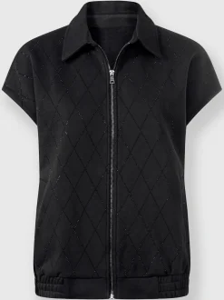 Gilet sweat motif losanges mode