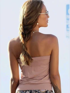 Haut bandeau viscose extensible