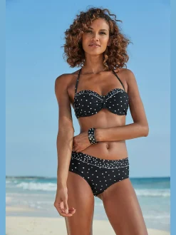 Haut de bikini bandeau à armatures design classique et passepoil