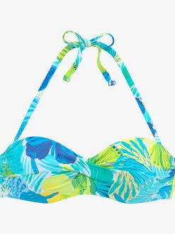 Haut de bikini bandeau à armatures effet de couleur différent pour chaque pièce