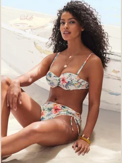 Haut de bikini bandeau à armatures imprimé floral : chaque pièce est unique