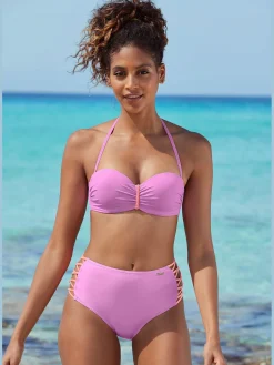 Haut de bikini bandeau à armatures design contrasté