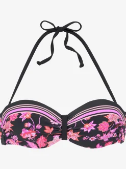 Haut de bikini bandeau à armatures imprimé floral tendance