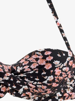 Haut de bikini bandeau à armatures imprimé fantaisie