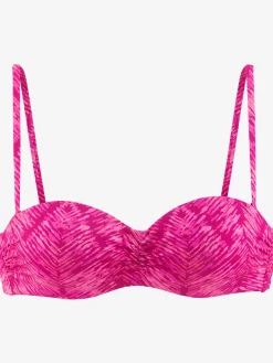 Haut de bikini bandeau à armatures imprimé graphique