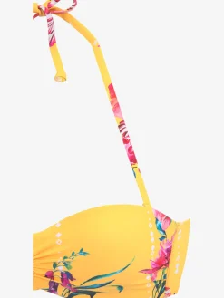 Haut de bikini bandeau à armatures bretelles amovibles