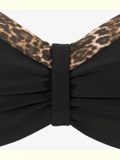 Haut de bikini bandeau à armatures détails léopard modernes