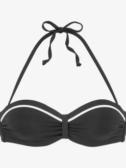 Haut de bikini bandeau à armatures uni