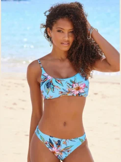 Haut de bikini bustier imprimé floral